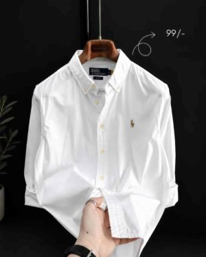 Men’s Premium White Casual Shirt | Stylish Full Sleeve Cotton Shirt for Men | Smart Casual Formal Wear